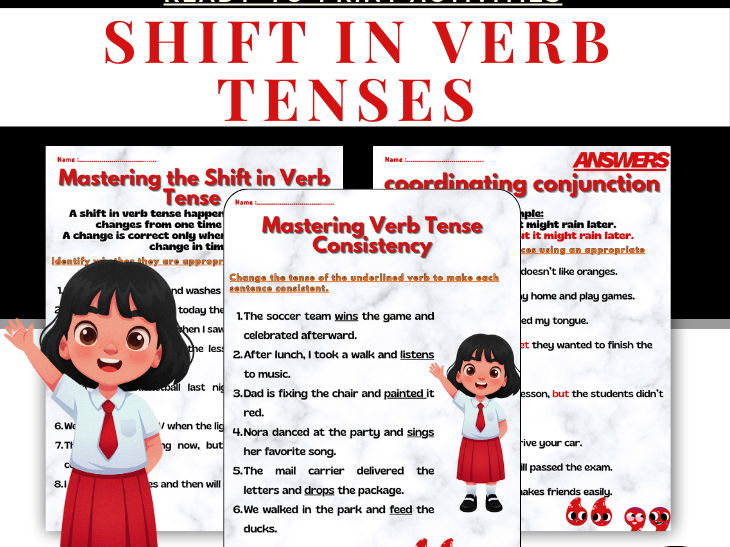 Verb Tense Shift & Consistency Worksheets