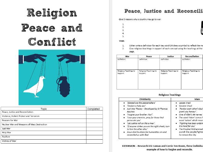 Religion, Peace and Conflict Revision Booklet AQA GCSE Religious Studies