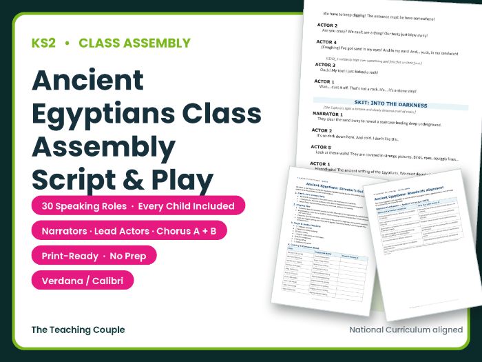 Ancient Egyptians Class Assembly Script & Play | Years 5–8 | No Prep Drama