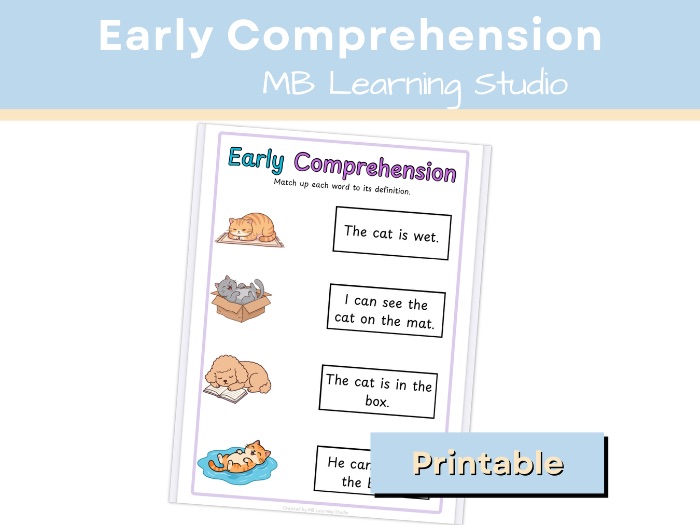 Early Comprehension Pets Themed