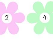 2 times table flower display