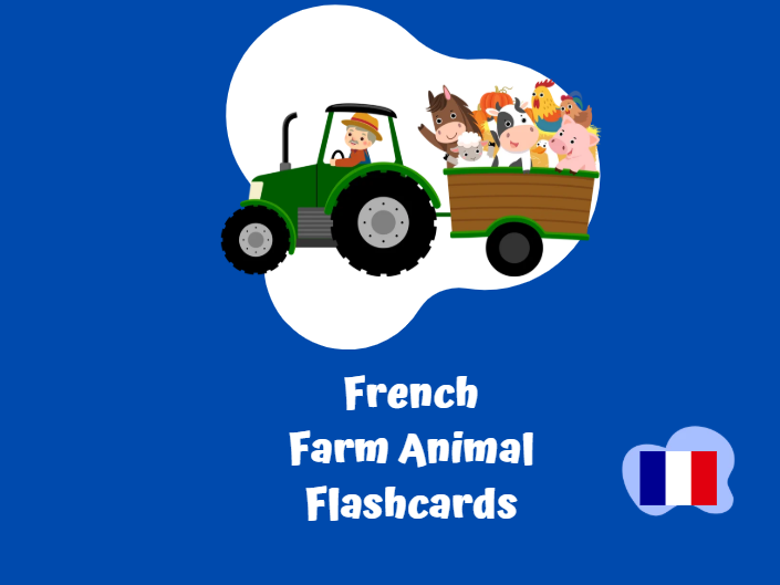 French Farm Animal Flashcards