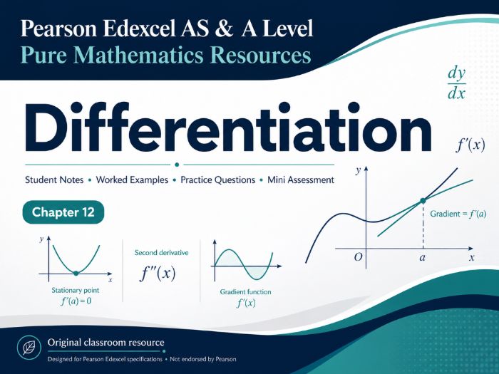 12 - Differentiation Teacher Pack - Pearson Edexcel AS/A-Level Pure Mathematics