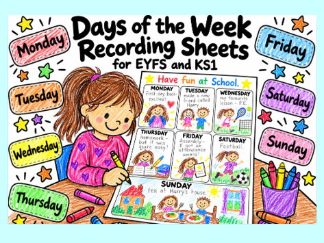 Days of the Week Recording Sheets