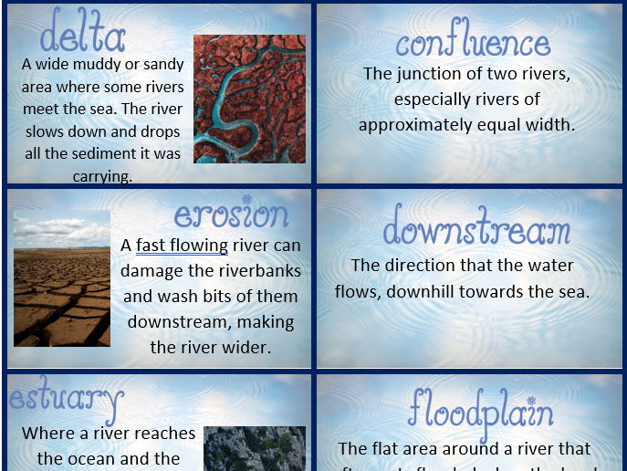 Rivers Display Vocab with definitions