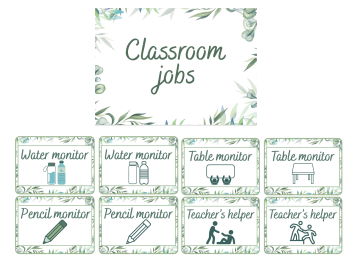 Classroom jobs display title and job cards
