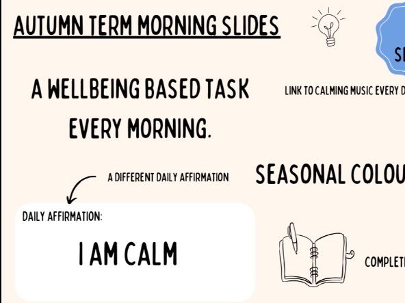 Autumn Term Wellbeing Slides