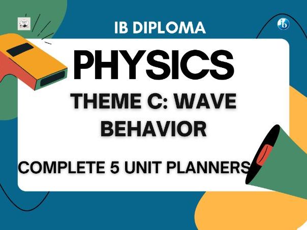 IBDP Physics – Complete Theme C: Wave Behavior - 5 Unit Planners Bundle /SL & HL