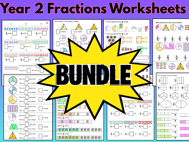 Year 2 Fractions Bundle WR Steps 1–15