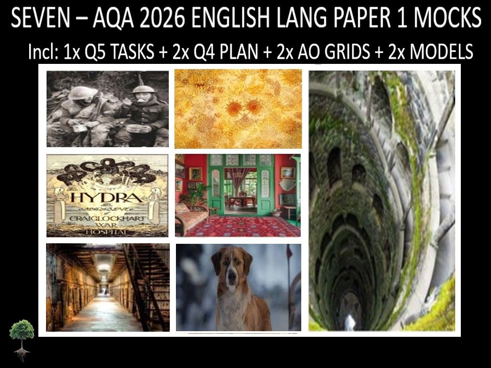 SEVEN - AQA PAPER 1 | 2026 FULL MOCKS | Q5 TASKS | Q4 PLAN | AO GRIDS | MODELS
