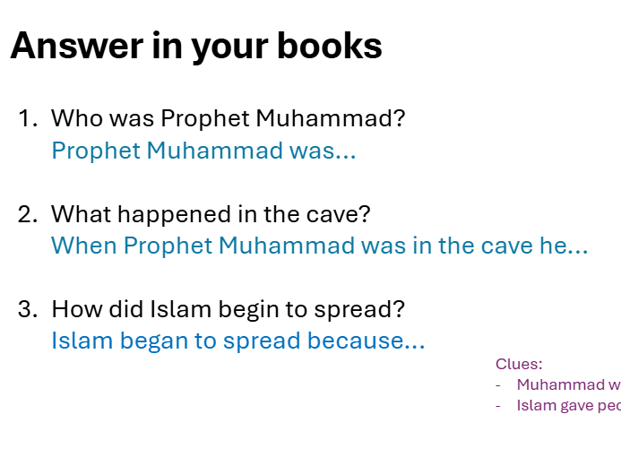 GCSE RE AQA Islam Lesson 1: Introduction to Muslim Beliefs