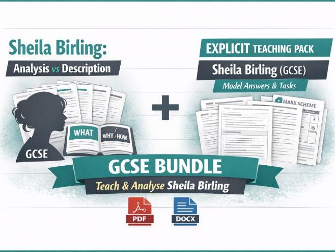 Sheila Birling GCSE Bundle: Teach + Analyse