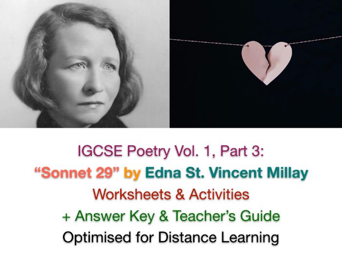 IGCSE Poetry: "Sonnet 29 - Edna St. Vincent Millay - Teach + Revise
