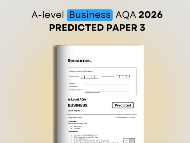 A-Level Business AQA Predicted Paper 3 2026