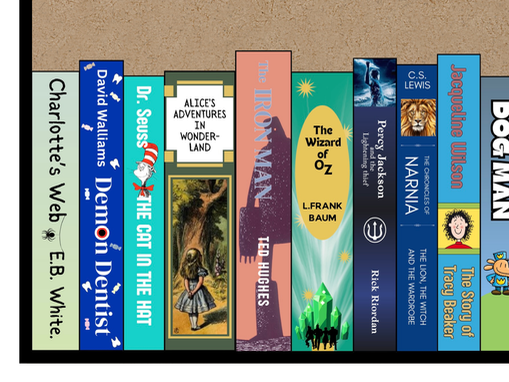 Book Spine Library Display, Classroom Wall Display