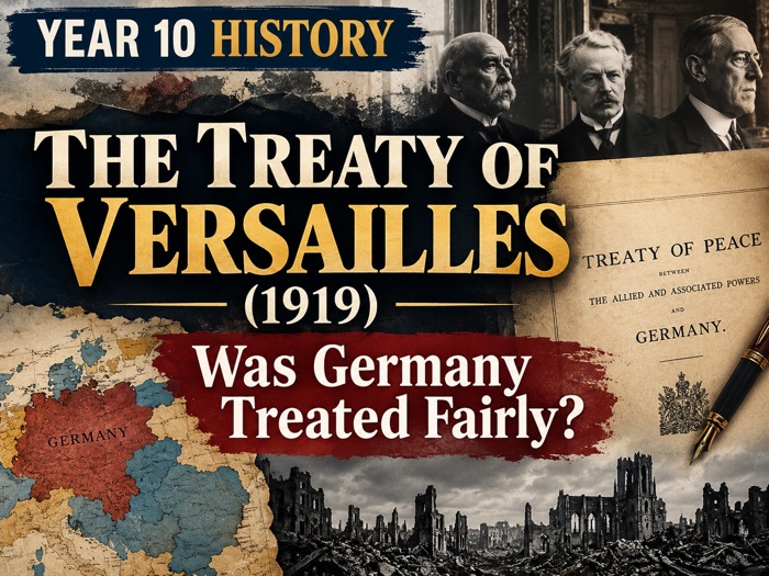 Treaty of Versailles 1919 GCSE History Lesson and Workbook