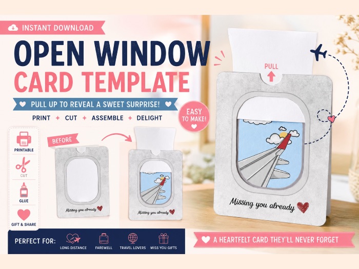 Open window card - Reveal surprise