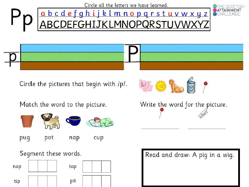 Phonics Activity Sheets - Initial Sounds