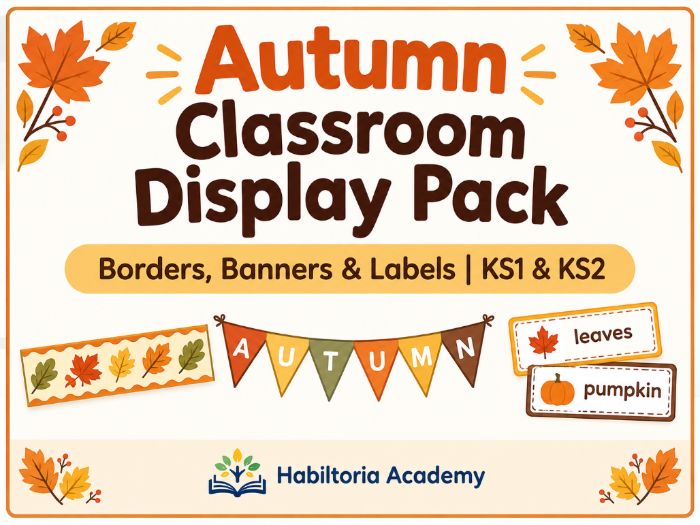Autumn Classroom Display Pack | Borders, Banners & Labels | KS1 & KS2