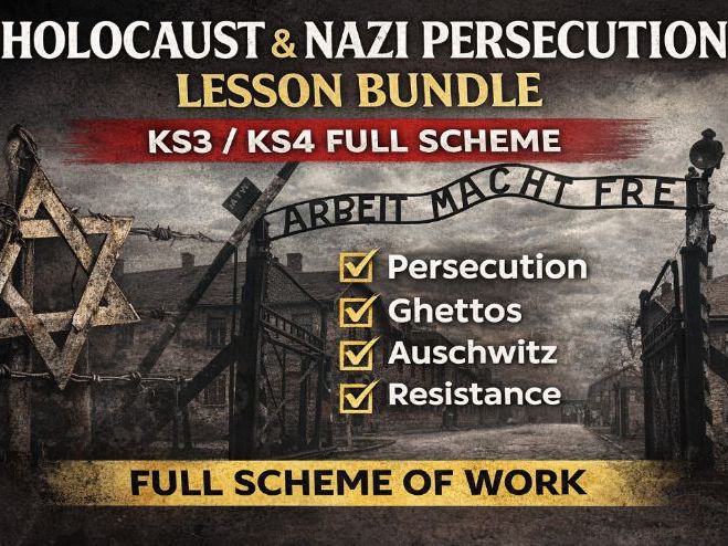 Holocaust Lesson Bundle | Full Scheme (Persecution, Resistance, Auschwitz)