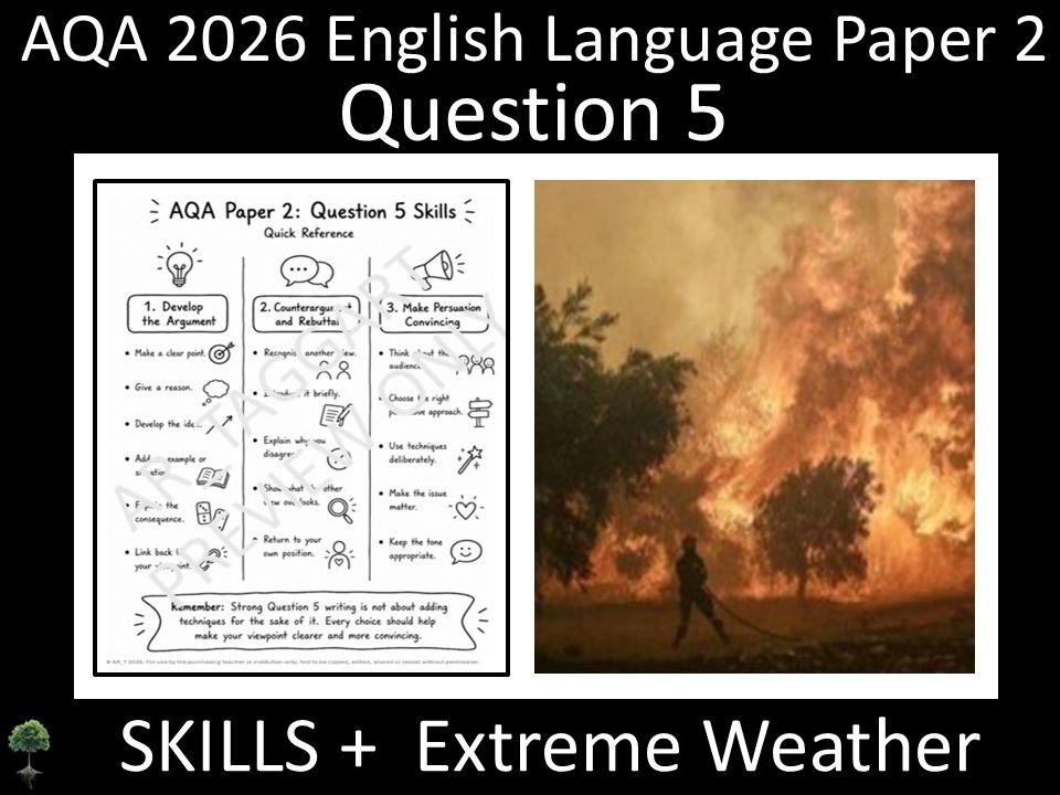 Question 5: AQA 2026 English Language Paper 2 | Skills +  Extreme Weather