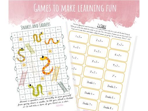 Snakes & Ladders Times Tables Games