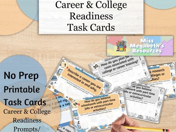 Learning Strategies 3.0: Career & College Readiness Task Cards | No Prep (MS&HS)