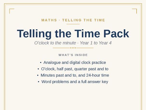 Telling the Time Pack