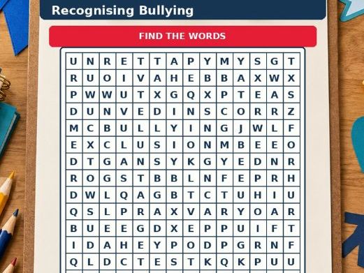 Anti-Bullying Week Word Search Pack | 15 Missions, Reflection Tasks and Answer Key
