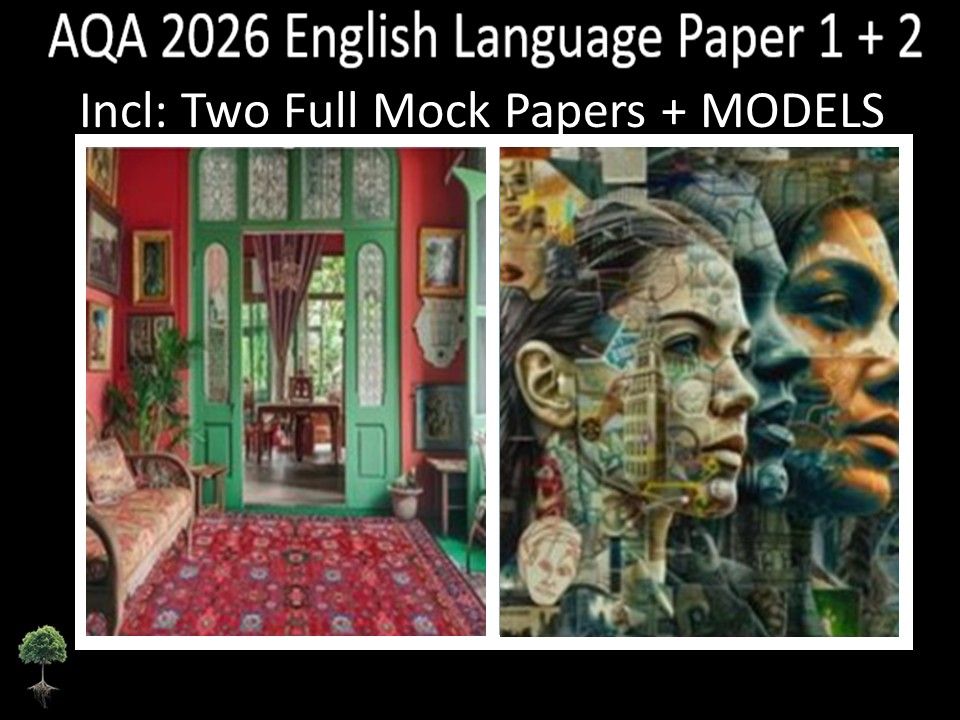 Two AQA 2026 English Language Paper 1 + 2 Mocks | MODELS