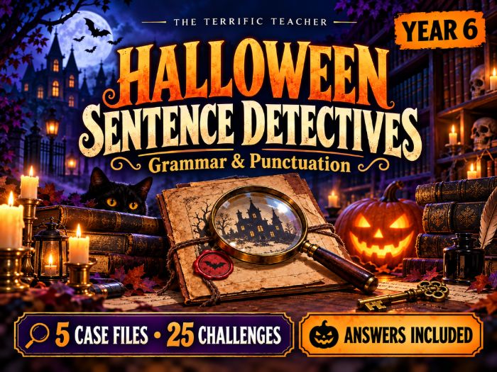 Year 6 Halloween SPaG Worksheets | Sentence Detectives | KS2 SATs Revision