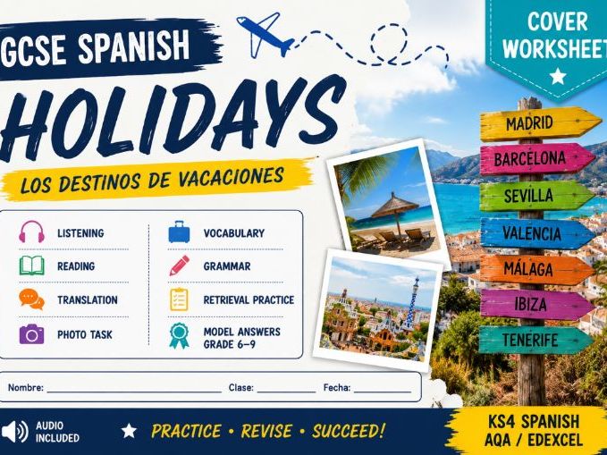 FREE GCSE Spanish Cover Lesson | Holidays | KS4 Spanish