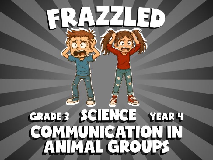 Communication in Animal Groups FRAZZLED Science Game | No-Prep Year 4 Review Activity