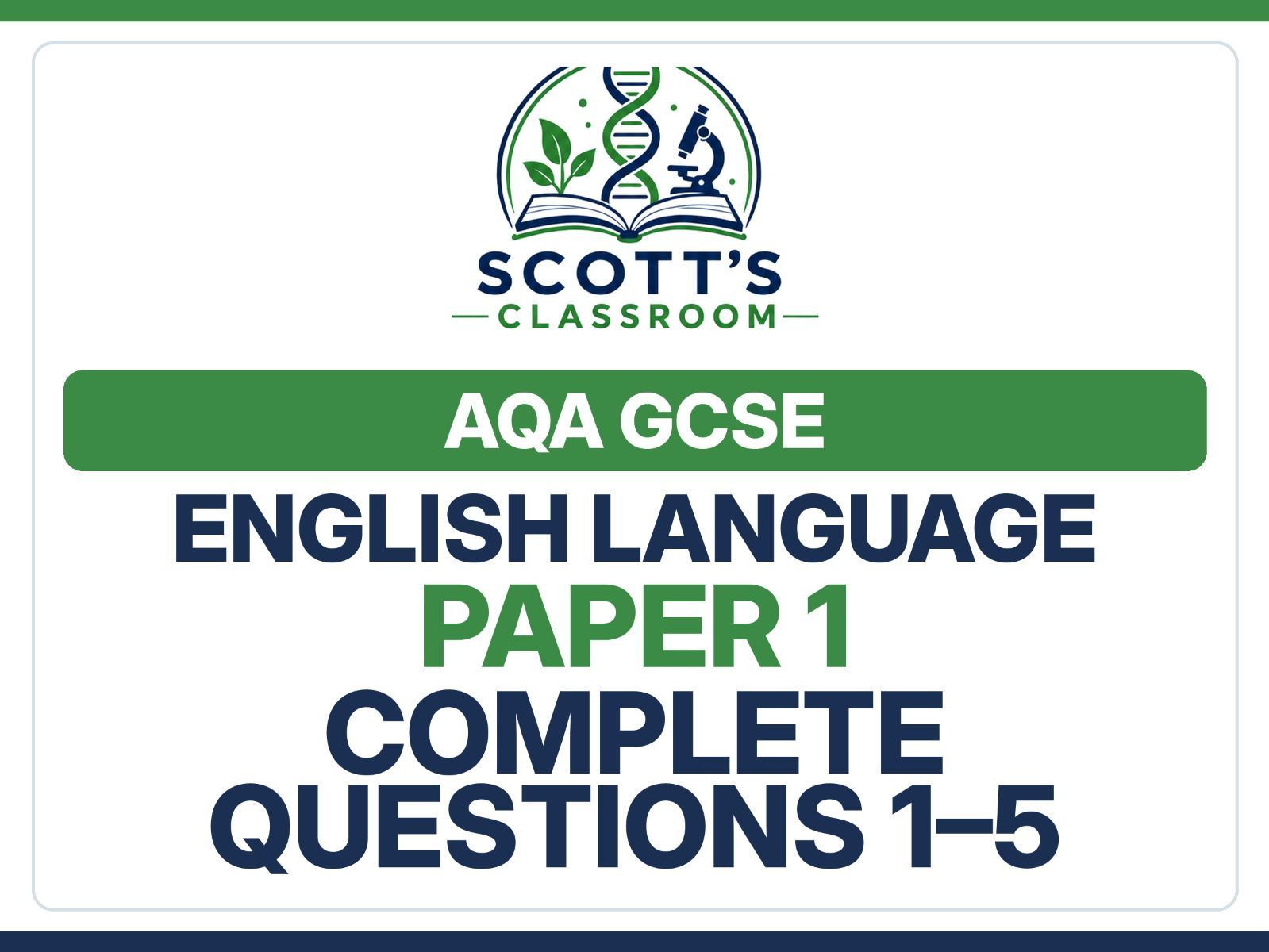 AQA GCSE English Language Paper 1 Bundle