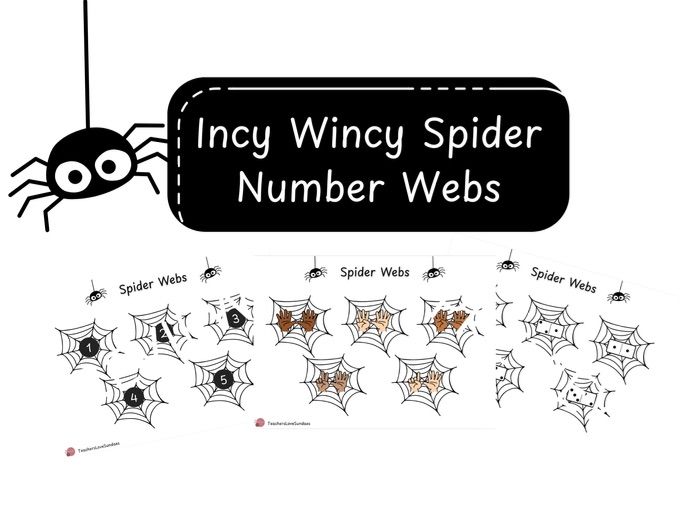 Incy Wincy Spider Number Webs (1-10)