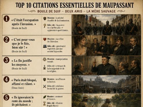 Boule de Suif - quotes & essay titles and feedback form A level French
