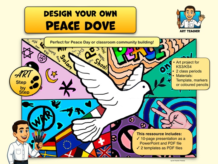 KS3/KS4 Art Lesson: Peace Dove