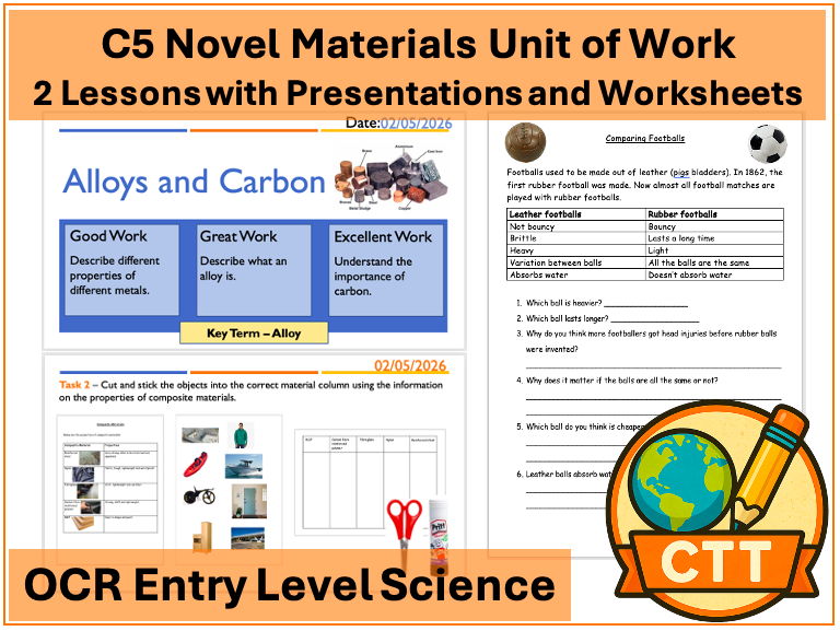 OCR Entry Level Science - C5 Novel Materials - 2 Lessons