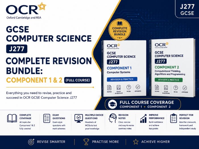 OCR GCSE Computer Science J277 Complete Revision Bundle: Component 1 & 2 (Full Course)