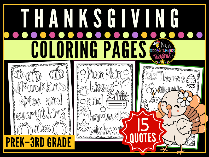Thanksgiving Quotes Coloring Pages