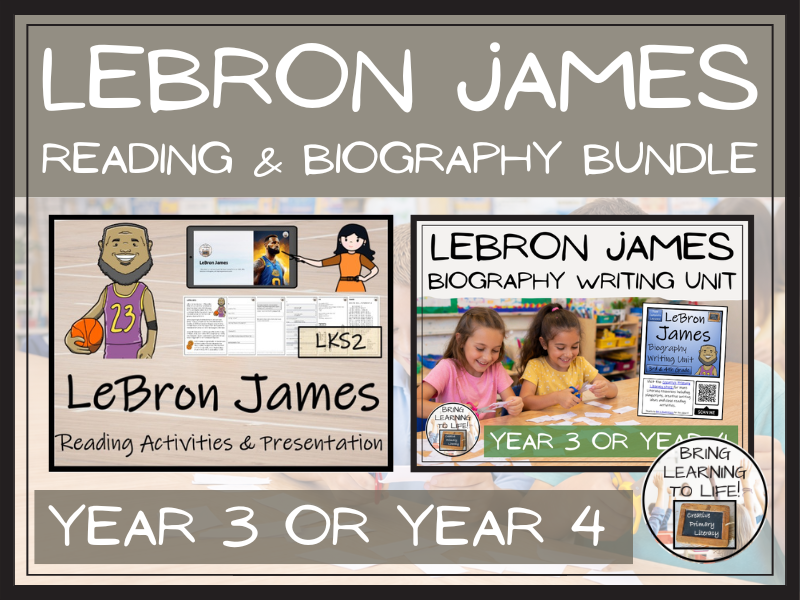 LeBron James Reading Comprehension & Biography Bundle | LKS2