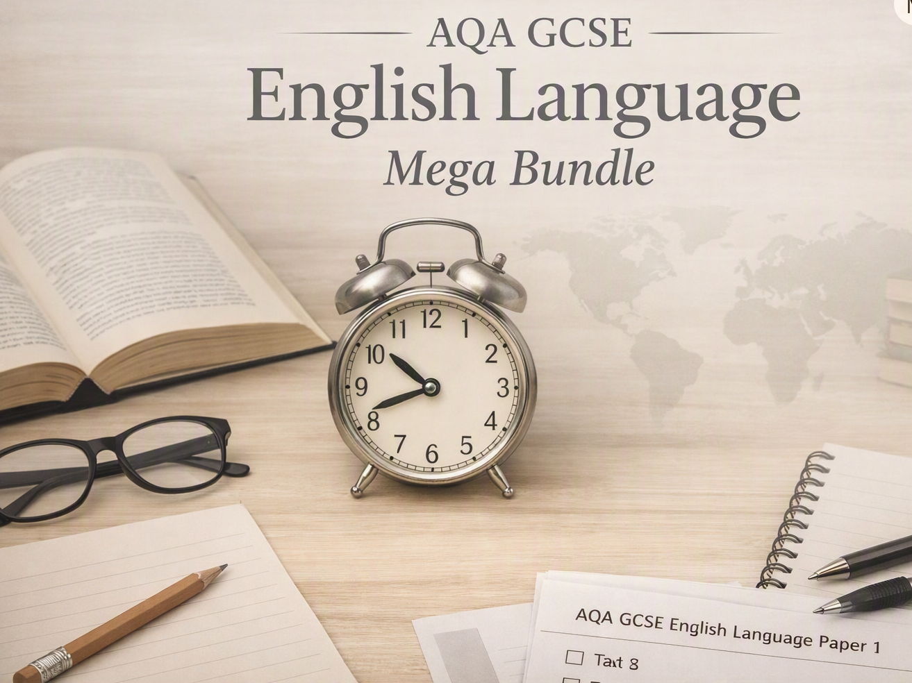 AQA GCSE English Language Mega Bundle – Paper 1 Q1–Q4 Lessons + Paper 2 Q2 Summary Skills Pack