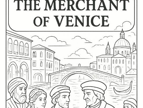 Shakespeare's The Merchant of Venice Mindful Coloring Sheet