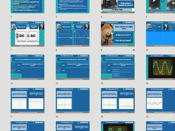 AQA Physics P5.1 – Alternating Current (Updated 2025 | Free Sample Lesson + Worksheet + AI Feedback)