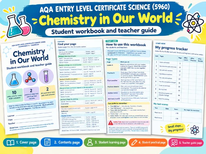 AQA ELC Science 5960 Component 4: Chemistry in Our World | SEN Workbook & Teacher Guide