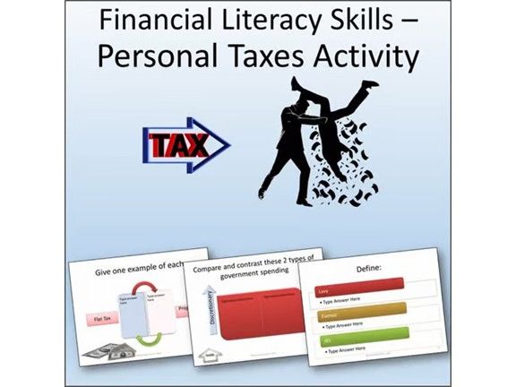 Financial Literacy Skills - Taxes Lesson Activity