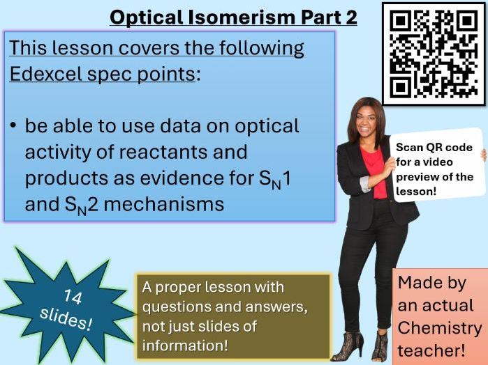 Optical Isomerism Part 2 | SN1 and SN2 Mechanisms (scan for video preview)
