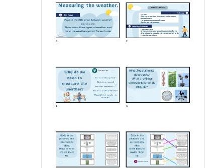 KS3 Weather unit - Lesson 2 - Measuring the weather
