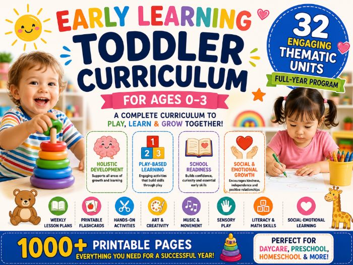 Early Learning Toddler Curriculum for Ages 0–3 – 32 Engaging Thematic Units