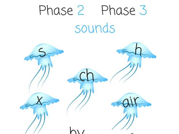 Jellyfish Phonics Phase 2 and Phase 3 Sounds EYFS